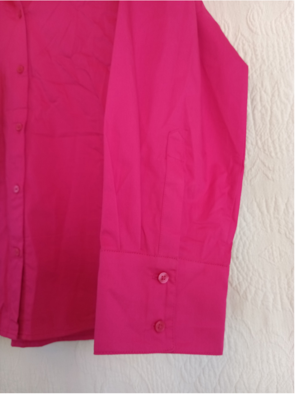 Worthington Cyber Pink Button Down Shirt work business colorful neon plus xxl 2x - Picture 6 of 11